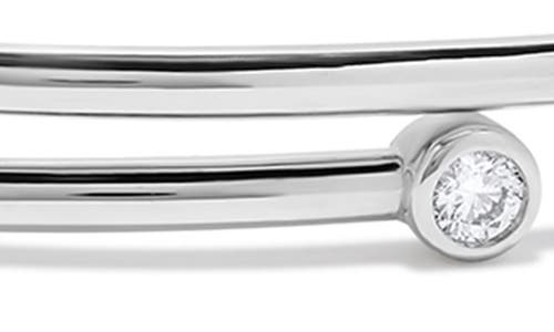 H.j. Namdar 14k Gold Diamond Bypass Bangle Bracelet In White Gold