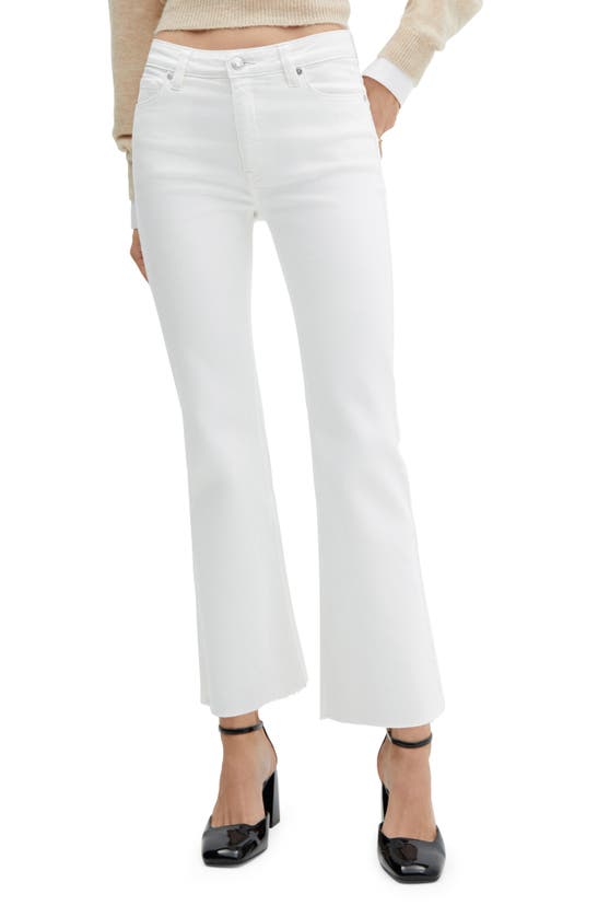 MANGO MANGO RAW HEM CROP FLARE JEANS 