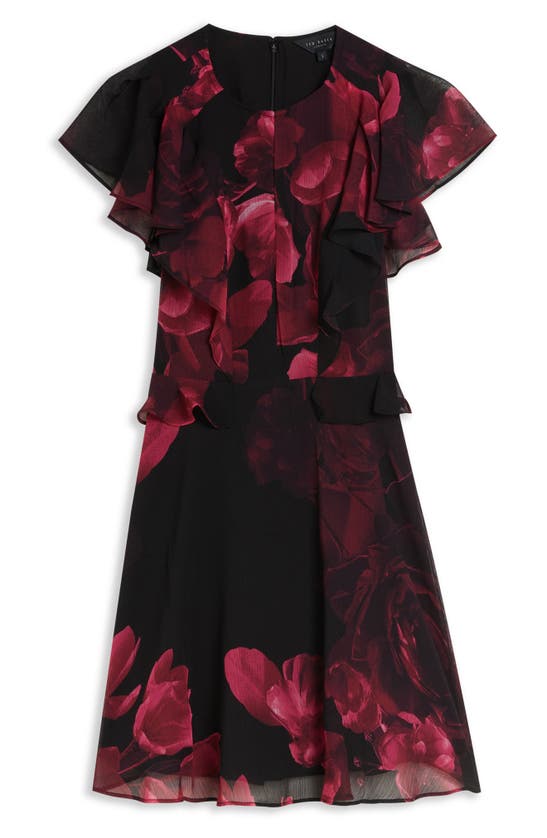 Shop Ted Baker Bretaah Floral Minidress In Black