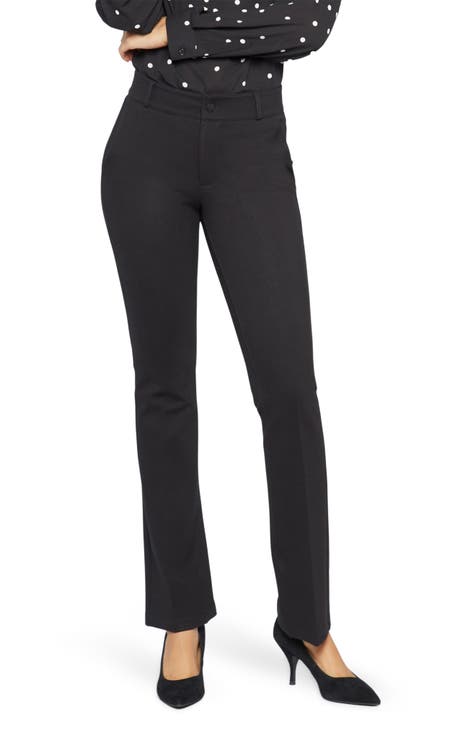 TRIBAL SIGNATURE PONTE PULL-ON 28 INCH BOOTCUT TROUSERS-Black