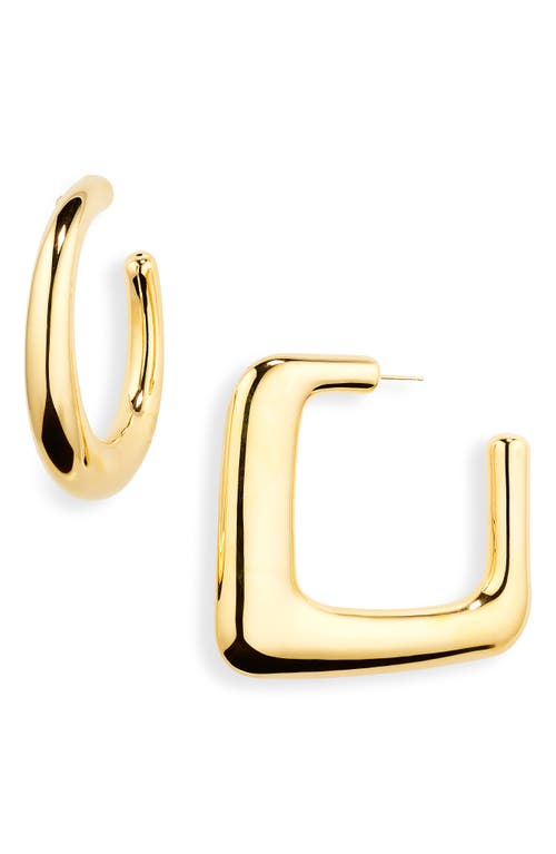 Jacquemus Les Grandes Créoles Ovalo Hoop Earrings in Light Gold 270 at Nordstrom