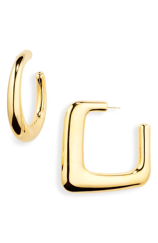 Shop Jacquemus Les Grandes Créoles Ovalo Hoop Earrings In Light Gold 270