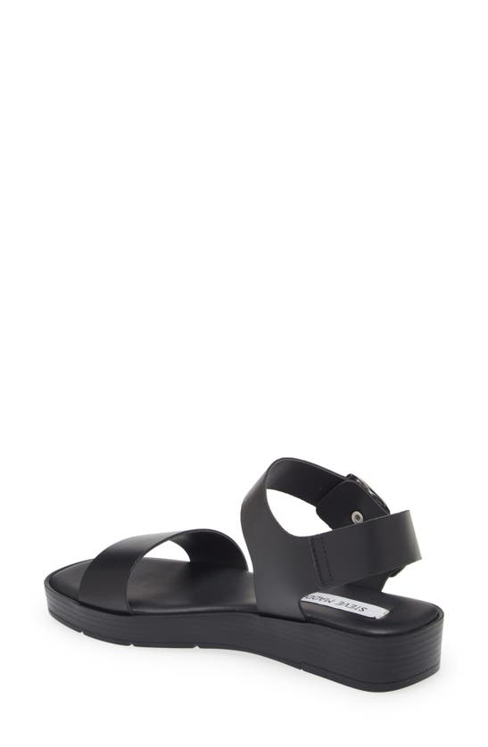 Steve Madden Keenan Quarter Strap Platform Sandal In Black Leather ...