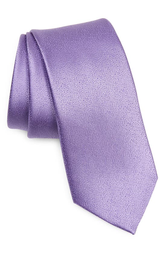 Wrk Textured Silk Tie In Lilac
