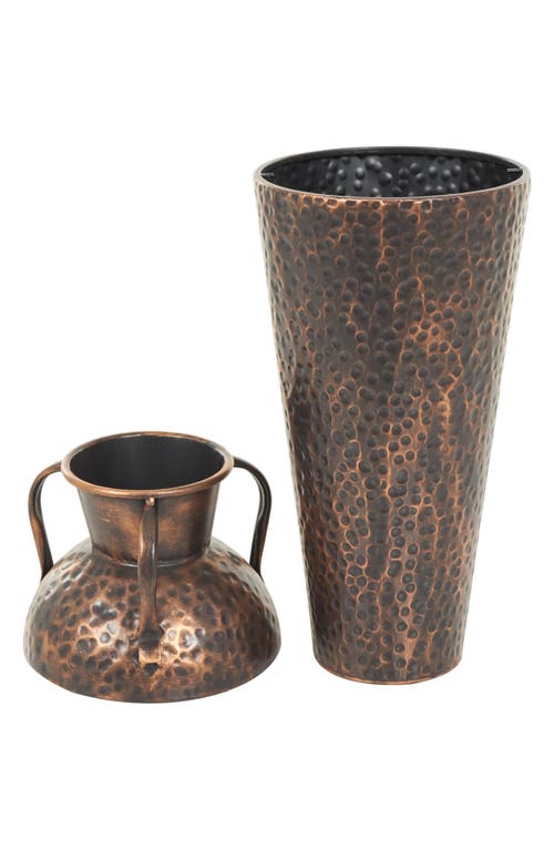 Sonoma Sage Home Set Of 3 Assorted Metal Vases In Copper