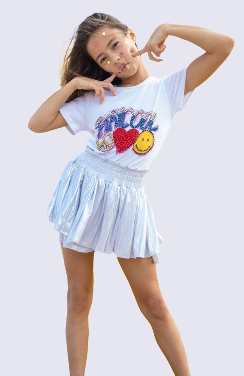LOLA + THE BOYS LOLA + THE BOYS METALLIC SKORT