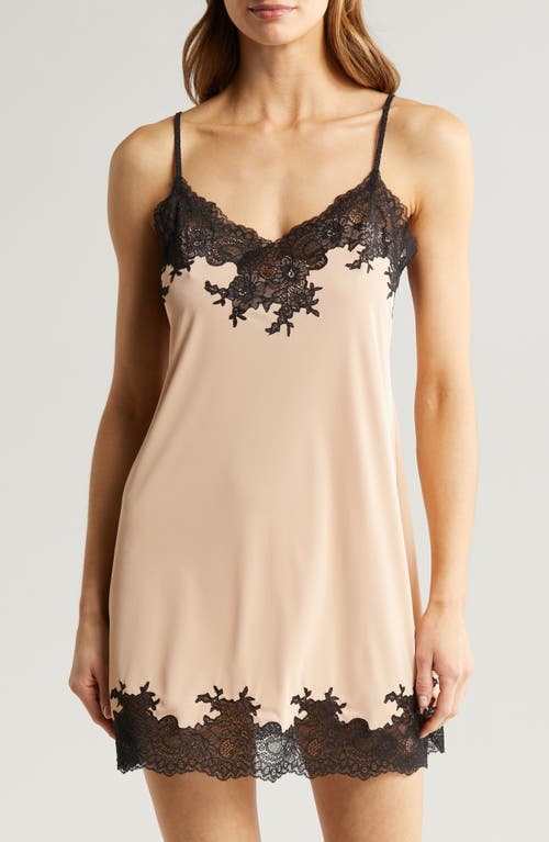 Natori Enchant Lace Trim Satin Chemise at Nordstrom,