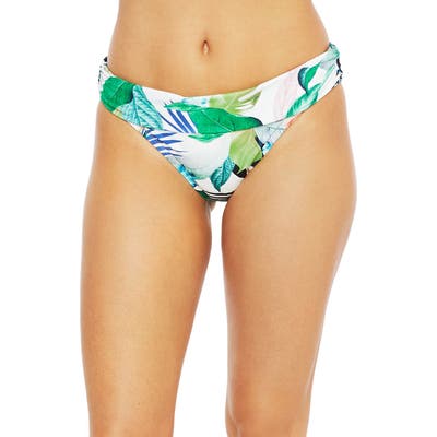La Blanca In The Moment Shirred Band Hipster Bikini Bottoms, White