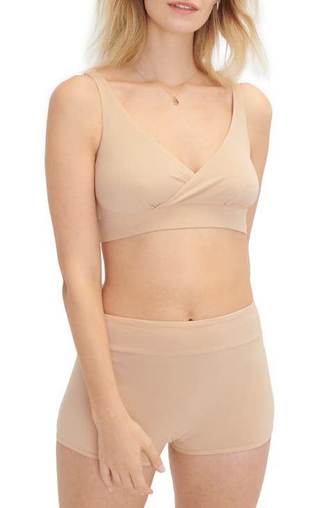 ASOS DESIGN Maternity smoothing over the bump thong in beige