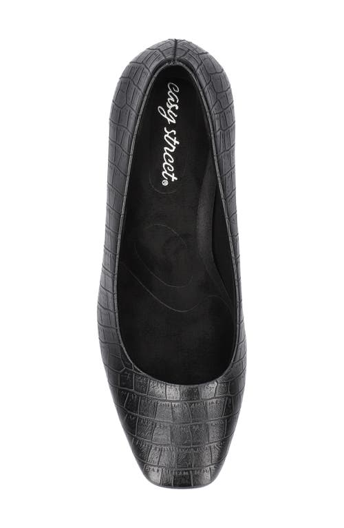 Shop Easy Street Poet Pump In Black Croco