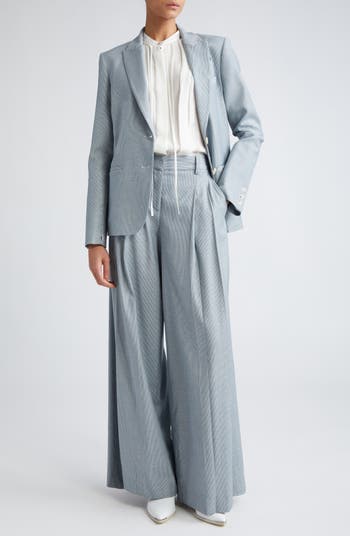 Wide-leg Wool-blend Pants