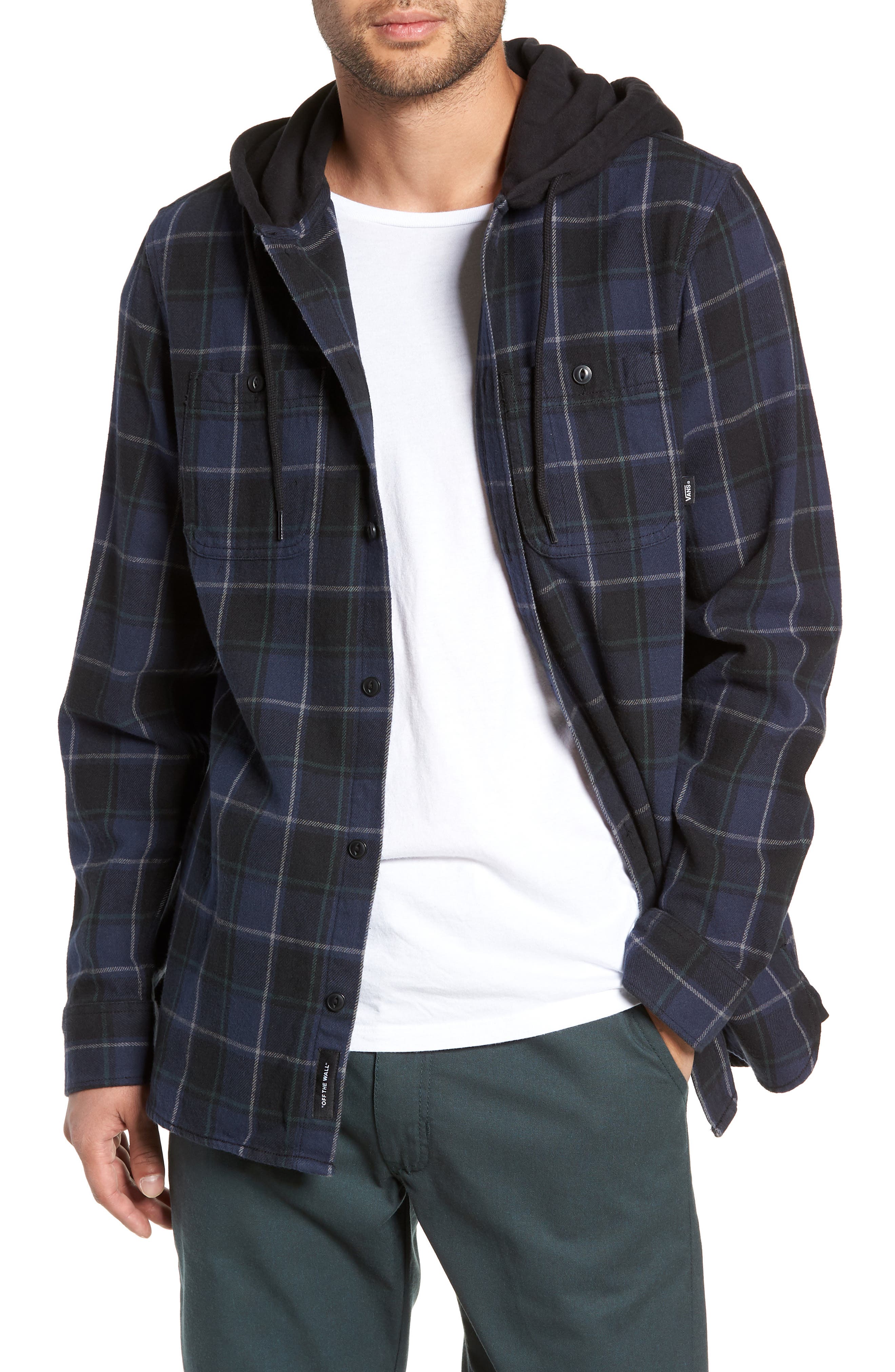 Vans Lopes Hooded Plaid Flannel Jacket 