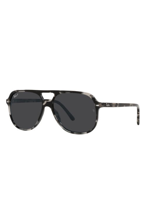 Ray Ban Ray-ban 60mm Square Polarized Sunglasses In Grey Havana/polar Black