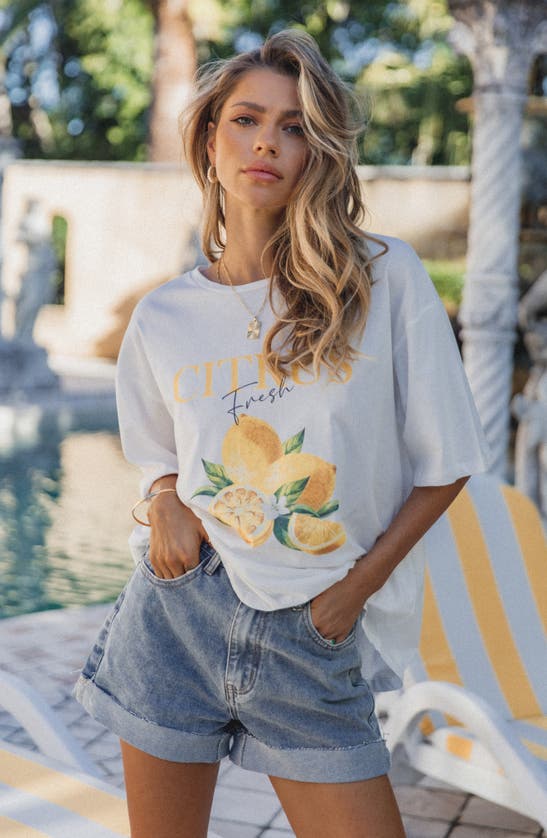 Petal And Pup Womens Citrus Tee In White