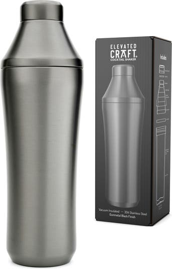  Elevated Craft Hybrid Cocktail Shaker - Premium Vacuum  Insulated Stainless Steel Cocktail Shaker - Innovative Measuring System -  Martini Shaker for the Home Bartender - 28oz Total Volume: Home & Kitchen