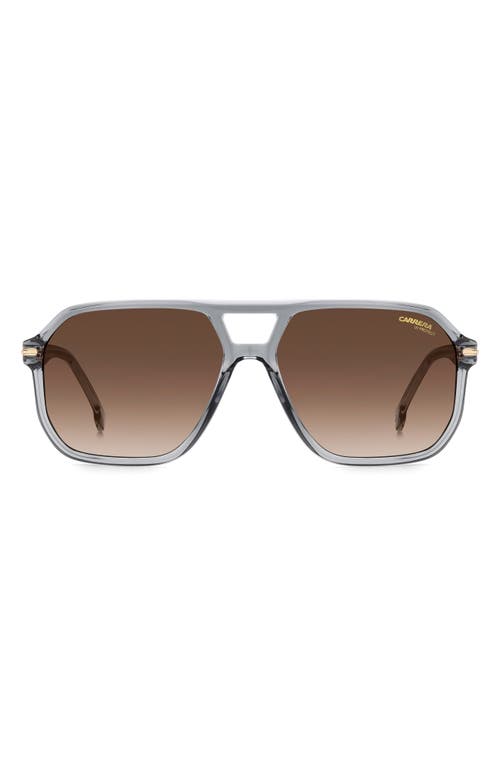 Shop Carrera Eyewear 59mm Rectangular Sunglasses In Grey/brown Gradient