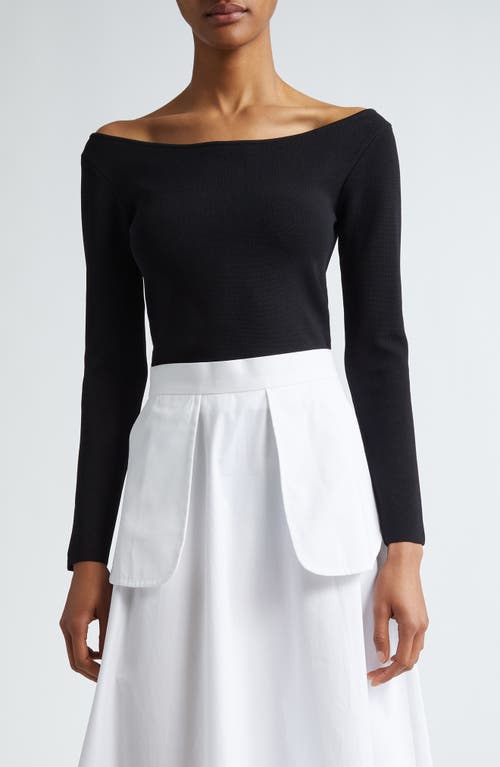 Shop Rohe Róhe Off The Shoulder Top In Black