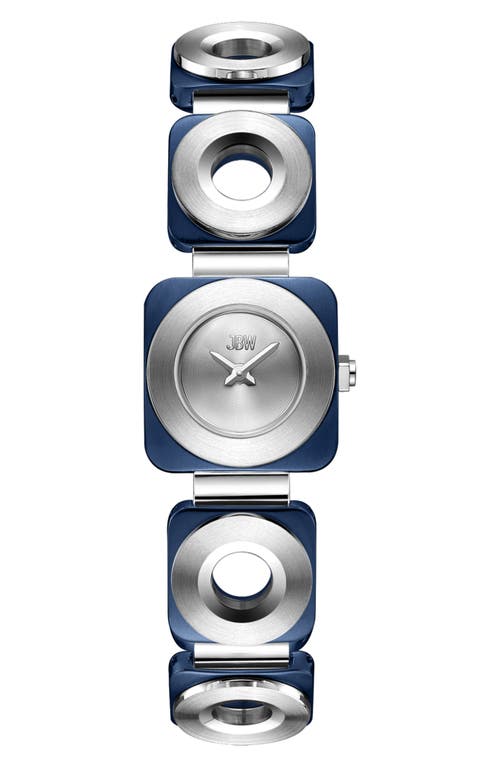 Jbw Chasm Bracelet Watch, 22mm In Ip Blue/stainless Steel/silver