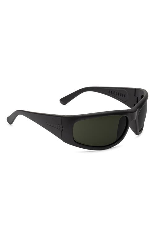 Shop Electric Bolsa Sport 45mm Wraparound Sunglasses In Matte Black/grey