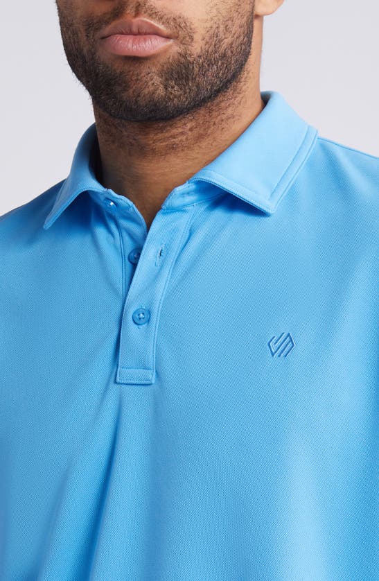 Shop Johnston & Murphy Xc4® Cool Degree Performance Golf Polo In Light Blue