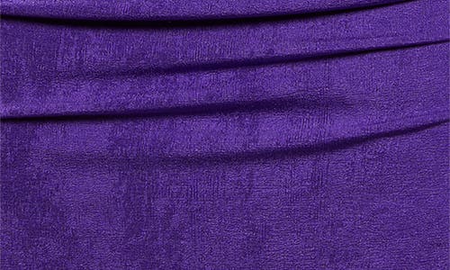 24seven Comfort Apparel One-shoulder Asymmetric Body-con Midi Dress In Purple