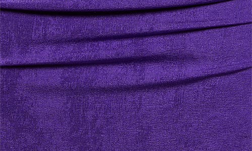 Shop 24seven Comfort Apparel One-shoulder Asymmetric Body-con Midi Dress In Purple