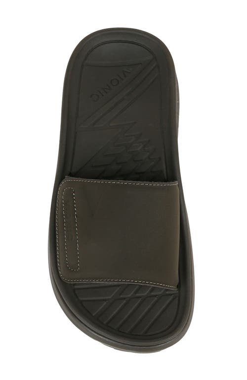 Vionic Rejuvenate Slide Sandal In Dark Khaki