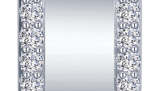 Lafonn Simulated Diamond Huggie Hoop Earrings In White/silver