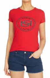 Bebe Rhinestone Logo Short Sleeve T Shirt Nordstromrack Bebe Rhinestone Logo Short Sleeve T Shirt Nordstromrack