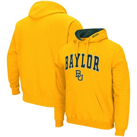 Men's Antigua Gold Green Bay Packers Logo Victory Pullover Hoodie Size: Small