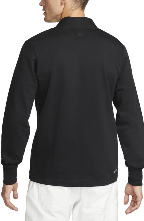 Shop Nike Golf Dri-fit Standard Issue Golf Cardigan In Black/white