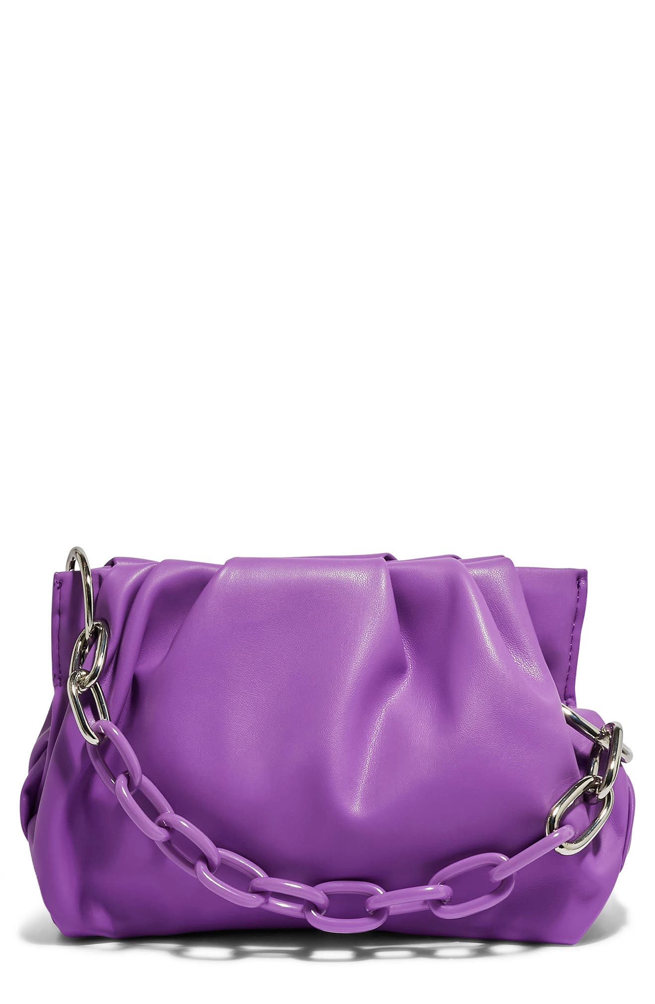 Bottega Veneta Leather Flat Pouch in Purple Womens Bags Clutches and evening bags 