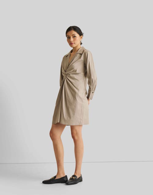 Reistor Front Twist Dress In Ecru