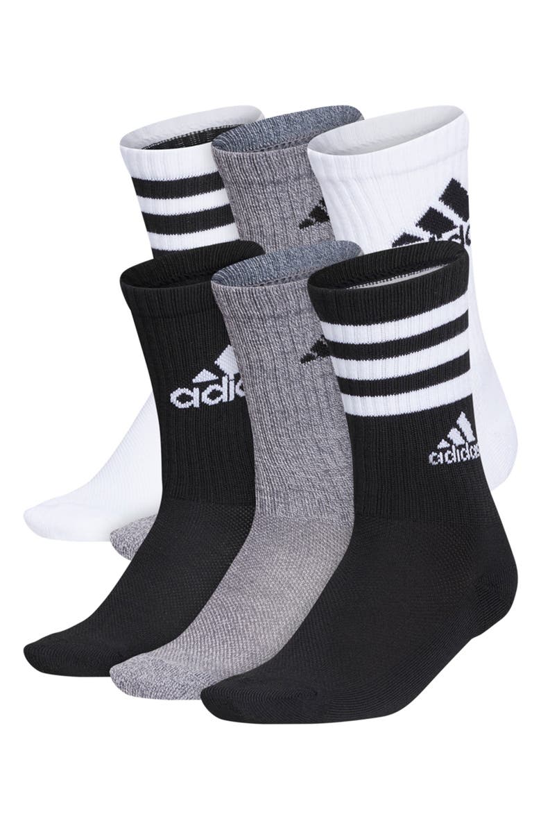 adidas Cushioned Crew Socks - Pack of 6, Main, color,