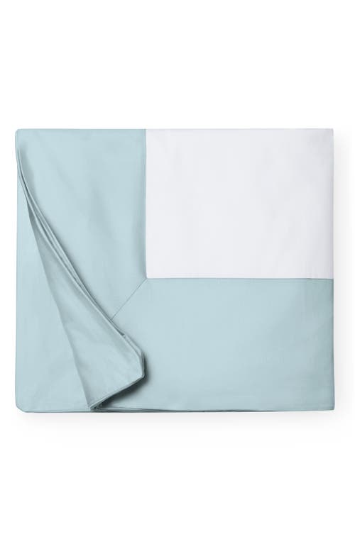 Shop Sferra Casida Duvet Cover In White/poolside