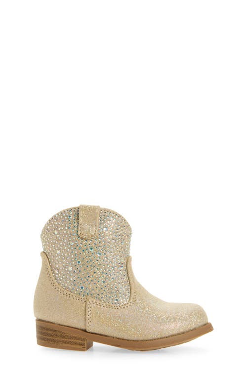 Shop Harper Canyon Kids' Raena Western Boot In Gold Shimmer