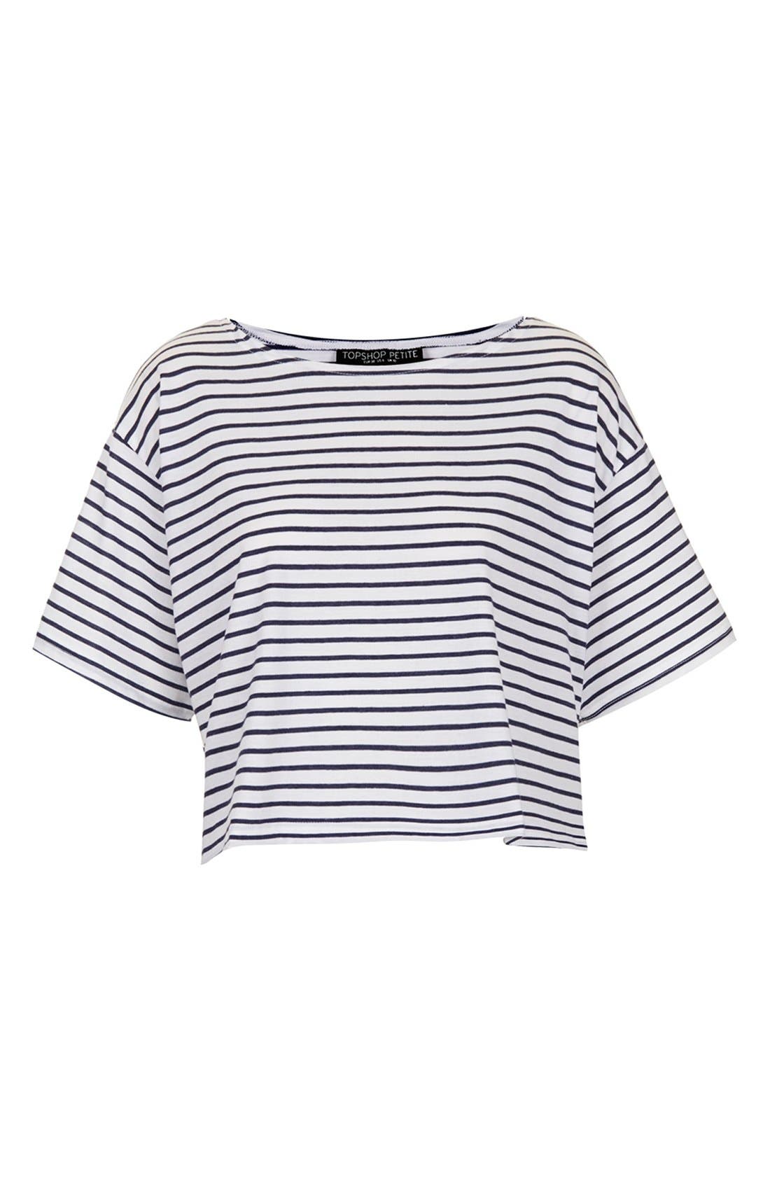 'Bretton' Stripe Crop Tee (Petite) Nordstrom