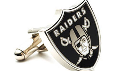 Cufflinks, Inc Oakland Raiders Cufflinks In Black/white/silver