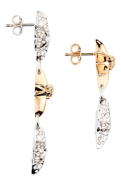 Shop Versace Barocco Starfish Mismatched Drop Earrings In  Gold Pallidium