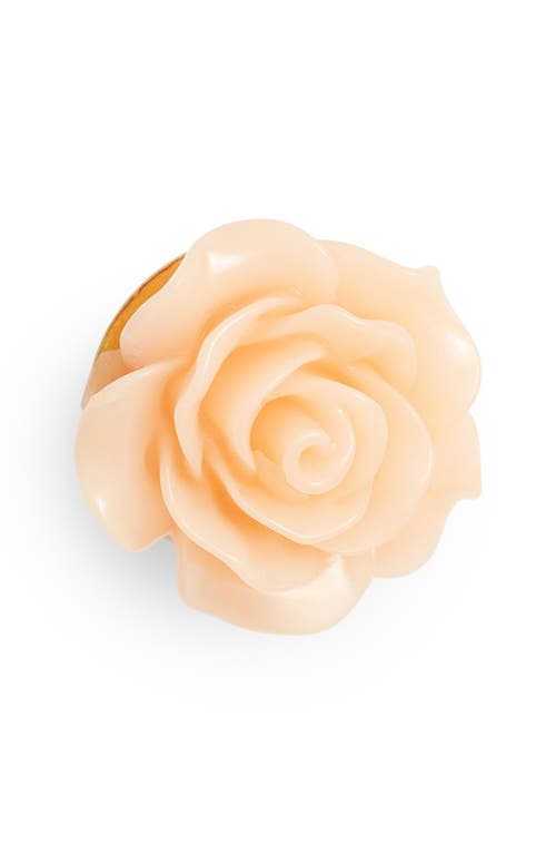 CLIFTON WILSON Floral Lapel Pin in Peach