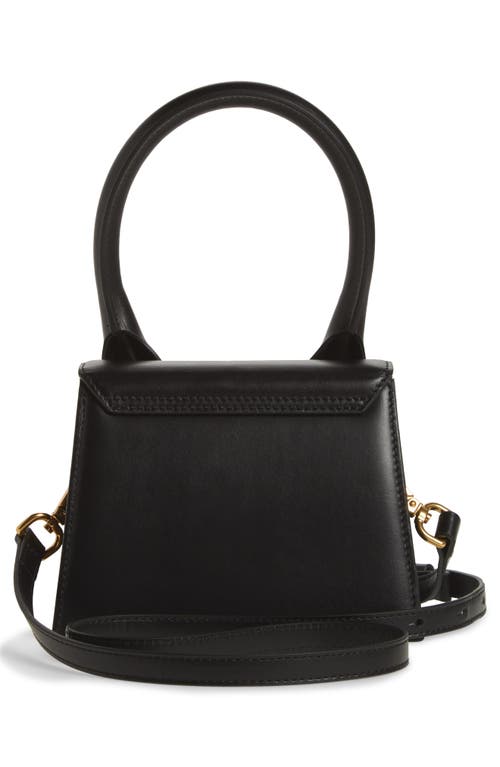 Jacquemus Black Le Chiquito Moyen Leather Top Handle Bag In Black