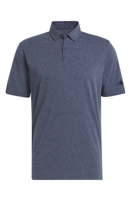 Shop Adidas Golf Go-to Mélange Polo Shirt In Collegiate Navy