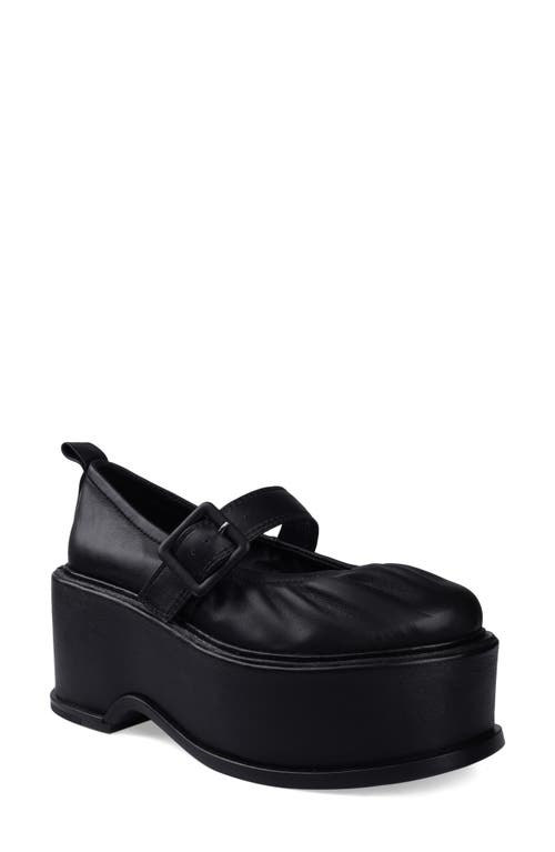 Artisan Crafted By Zigi Buxi Platform Mary Jane in Black Leather 