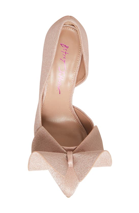 Shop Betsey Johnson Nobble Half D'orsay Pointed Toe Pump In Champagne