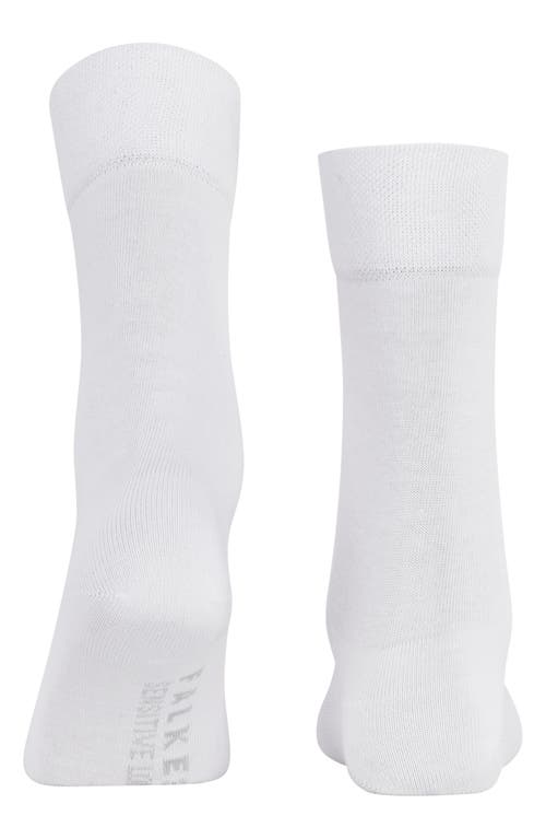 Shop Falke Sensitive London Cotton Blend Socks In White