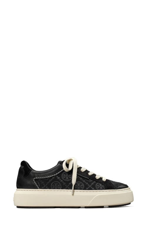 Tory Burch Ladybug T Monogram Low-top Sneakers In Black