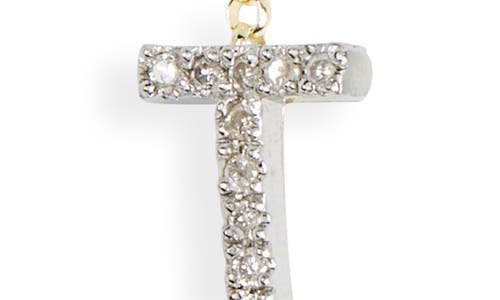 Meshmerise Bezel Diamond Initial Chain Necklace In Yellow-t