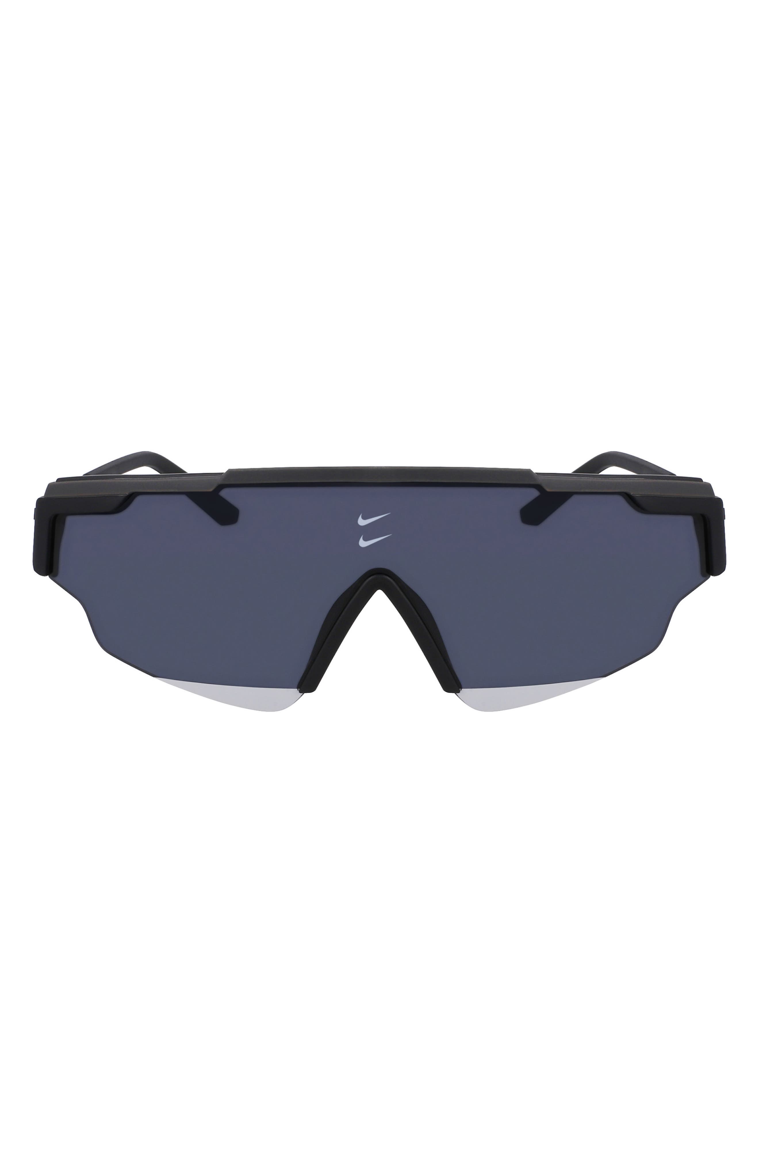 Nike Marquee Edge 64mm Shield Sunglasses in Mineral Teal/Orange