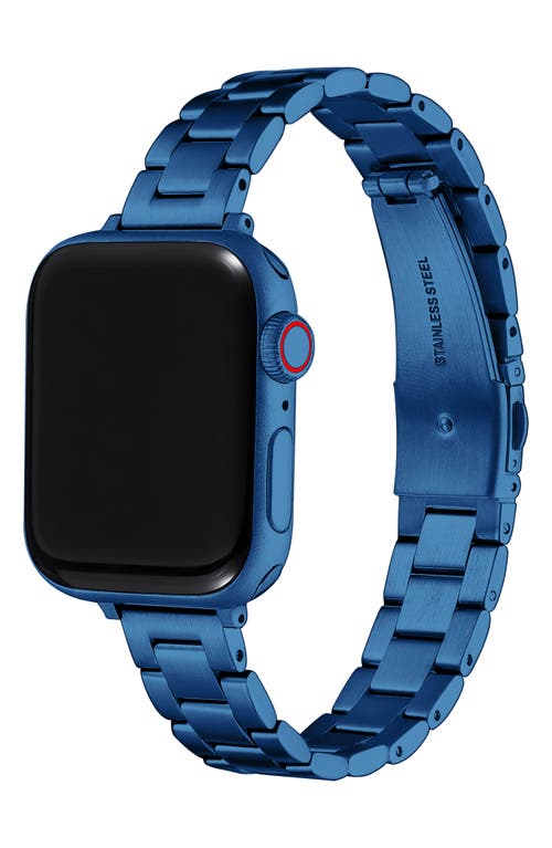 Sloan Stainless Steel Skinny Apple Watch Bracelet Watchband in Blue