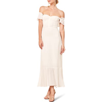 Reformation Butterfly Midi Dress, White
